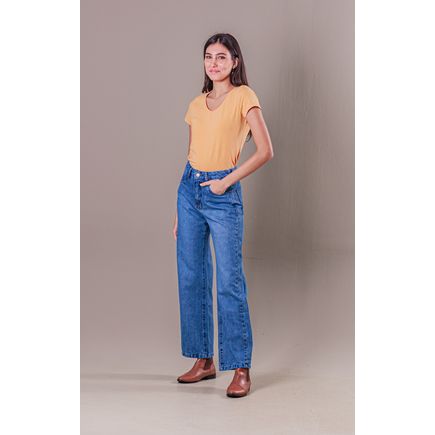 Calça Jeans Wide Leg Feminina