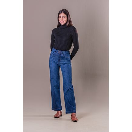 Calça Jeans Pantalona Feminina