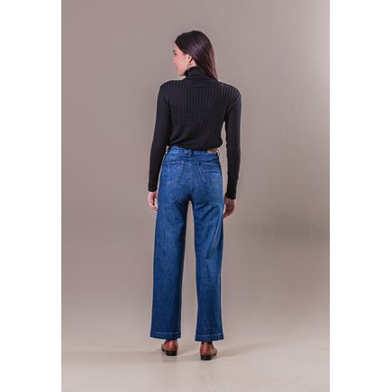 Calça Jeans Pantalona Feminina