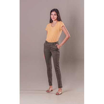 Calça Sarja Social Cigarrete Feminina
