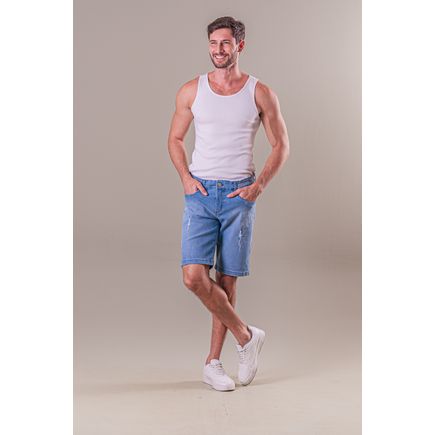 Bermuda Jeans Tradicional Masculina