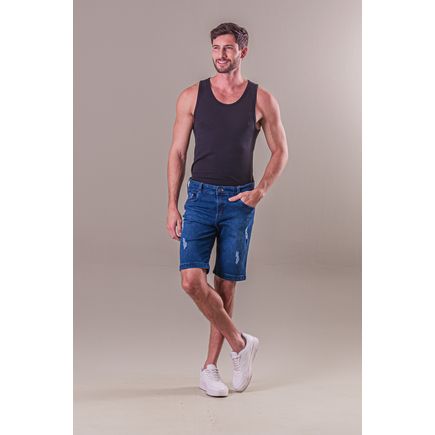 Bermuda Jeans Tradicional Masculina