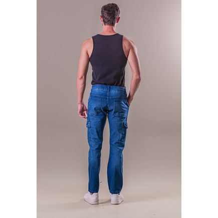 Calça Jeans Cargo Masculina