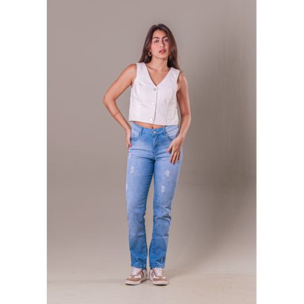 Calça Jeans Reta Feminina