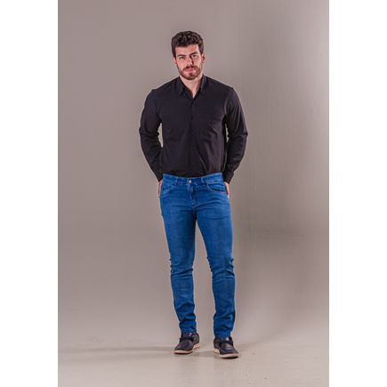 Calça Jeans Super Skinny Masculina