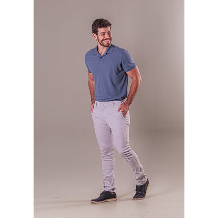 Calça Social Sarja Super Skinny Masculina