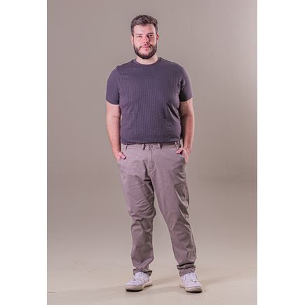 Calça Social Sarja Masculina Plus Size