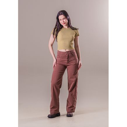 Calça Sarja Pantalona Feminina