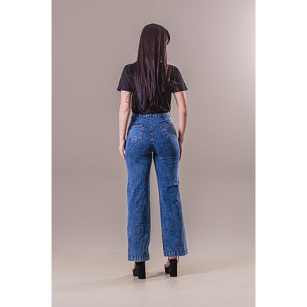 Calça Jeans Pantalona Feminina