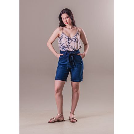 Bermuda Jeans c/ Faixa Feminino