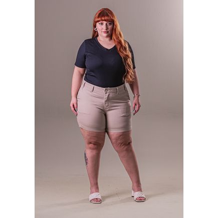 Short Social Sarja Feminino Plus Size