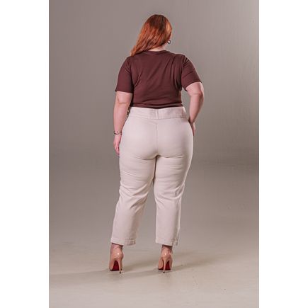 Calça Sarja Pantacourt Feminina Plus Size