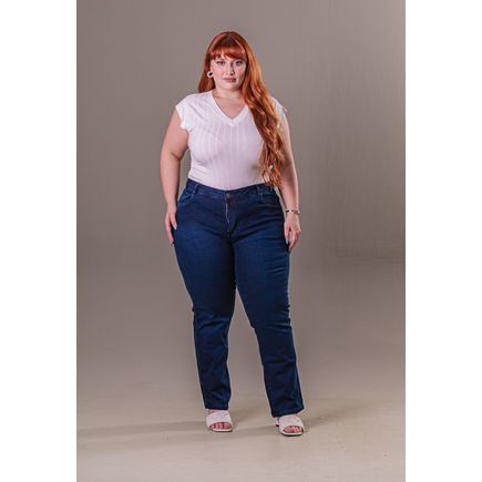 Calça Jeans Cigarrete Feminina Plus Size