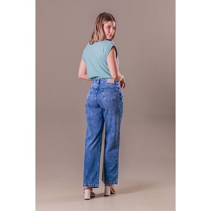 Calça Jeans Wide Leg Feminina