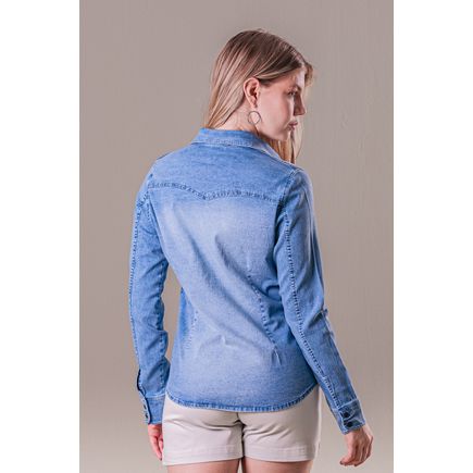 Camisa Jeans Feminina