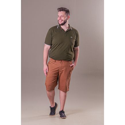 Bermuda Social Sarja Masculina Plus Size