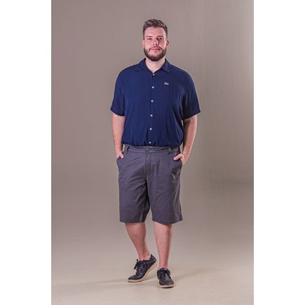 Bermuda Social Sarja Masculina Plus Size