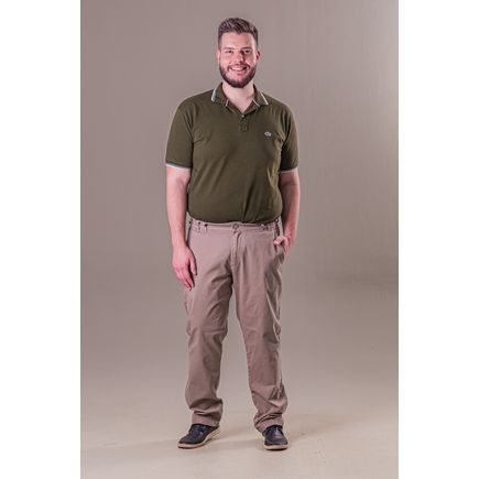 Calça Social Sarja Masculina Plus