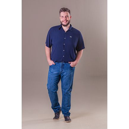 Calça Jeans Tradicional Masculina Plus Size