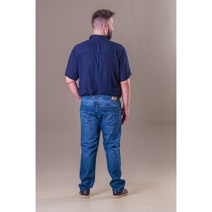 Calça Jeans Tradicional Masculina Plus Size