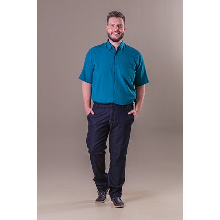 Calça Jeans Social Masculina Plus Size