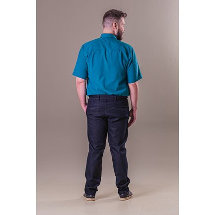 Calça Jeans Social Masculina Plus Size