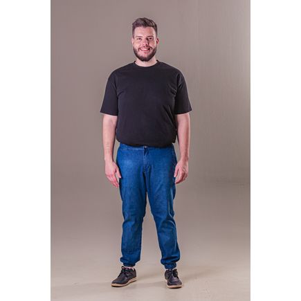 Calça Jeans Jogger Masculina Plus Size