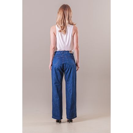 Calça Jeans Pantalona Feminina