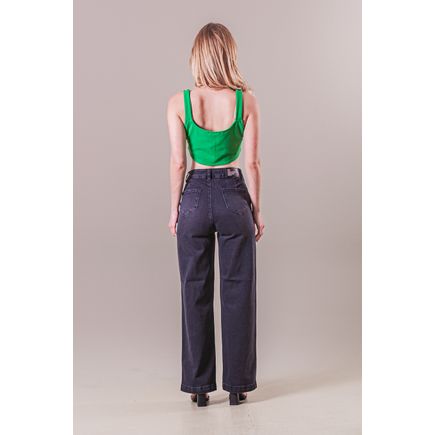 Calça Jeans Pantalona Feminina