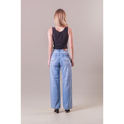 Calça Jeans Wide Leg Feminina