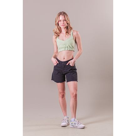 Short Jeans B/ Desfiada Feminino