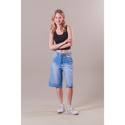 Bermuda Jeans Jorts Feminina