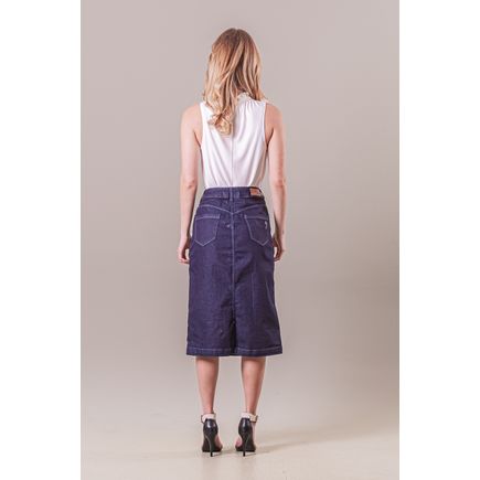 Saia Jeans Longa Feminina