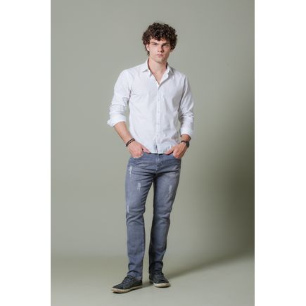 Calça Jeans Tradicional Skinny Masculina