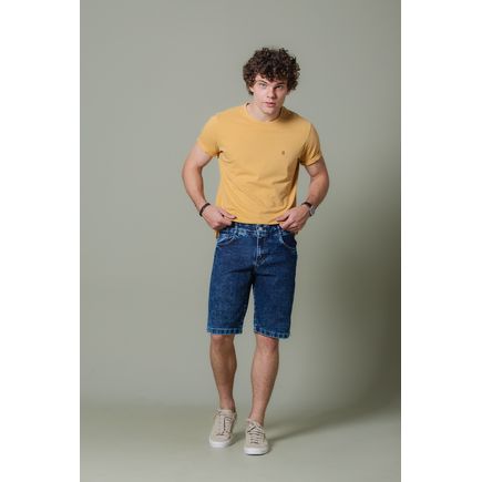 Bermuda Jeans Tradicional Masculina