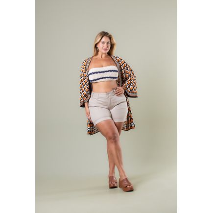 Short Social Sarja Feminino Plus Size