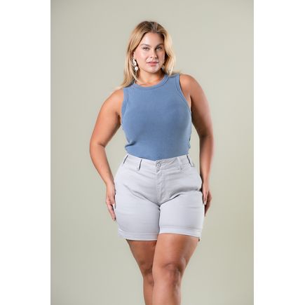 Short Social Sarja Feminino Plus Size