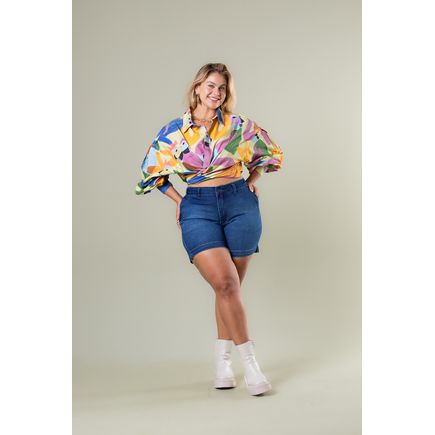 Short Jeans Social Feminino Plus Size