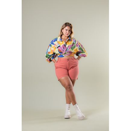 Short Social Sarja Feminino Plus Size