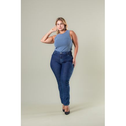 Calça Jeans Cigarrete Feminina Plus Size