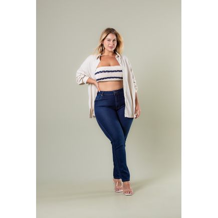 Calça Jeans Cigarrete Feminina Plus Size