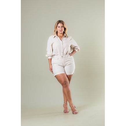 Short Linho Feminino Plus Size