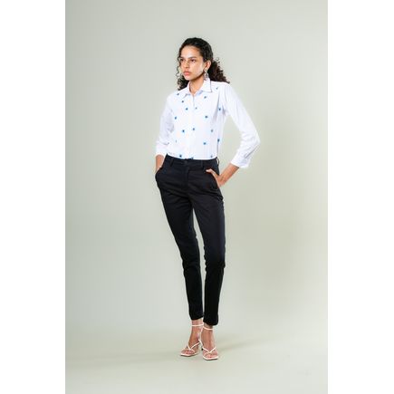 Calça Sarja Cigarrete Social Feminina