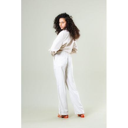 Calça Linho Pantalona Feminina