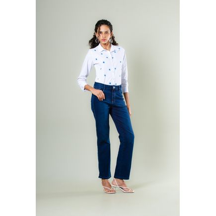Calça Jeans Reta Feminina