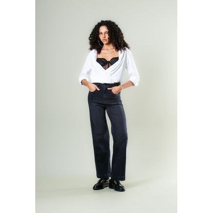 Calça Jeans Pantalona Feminina