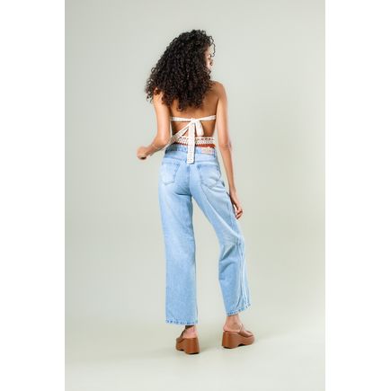 Calça Jeans Wide Leg Feminina