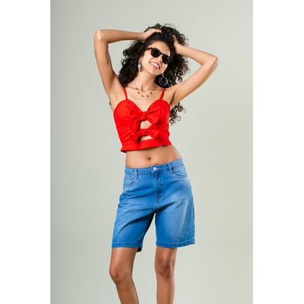 Bermuda Jeans Feminina