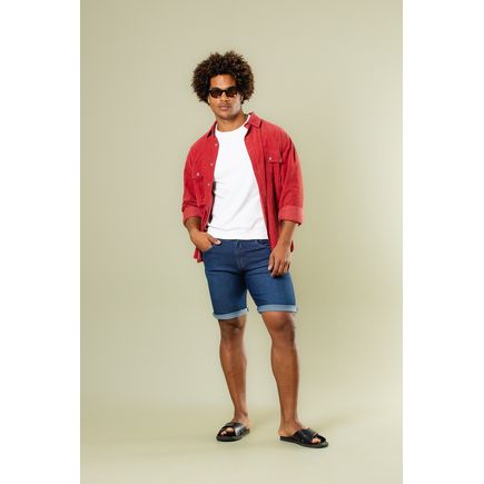 Bermuda Jeans Tradicional Masculino