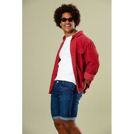 Bermuda Jeans Tradicional Masculino